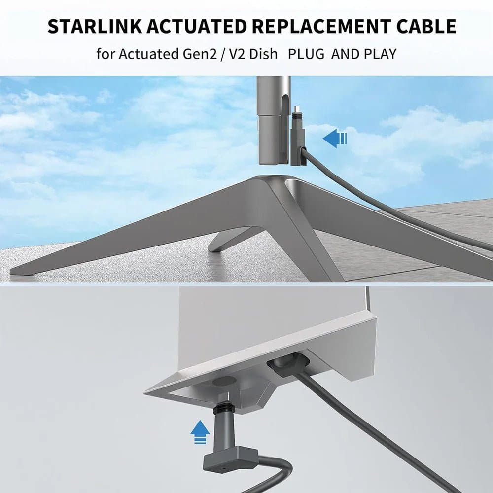 50FT Replacement Extension Cable for Starlink Gen 2 thumbnail 4