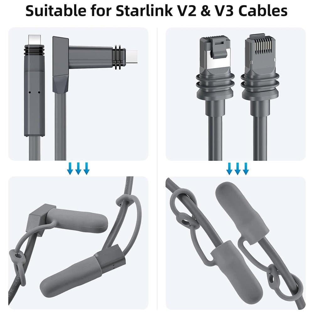 Starlink Gen 3 / Gen 2 Waterproof Silicone Cable End Caps (2 Pcs) for Standard 4 / 4X thumbnail 2