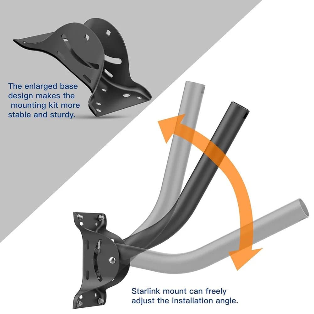 Adjustable Roof Wall Mount Kit for Starlink Gen 2 thumbnail 3
