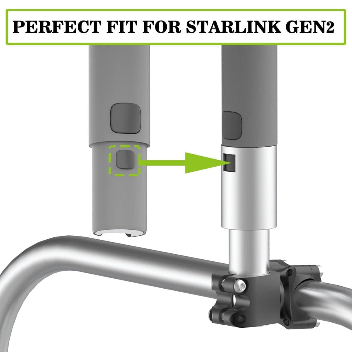 Alloy Starlink Mount with Pipe Adapter for Starlink Gen 2 thumbnail 2
