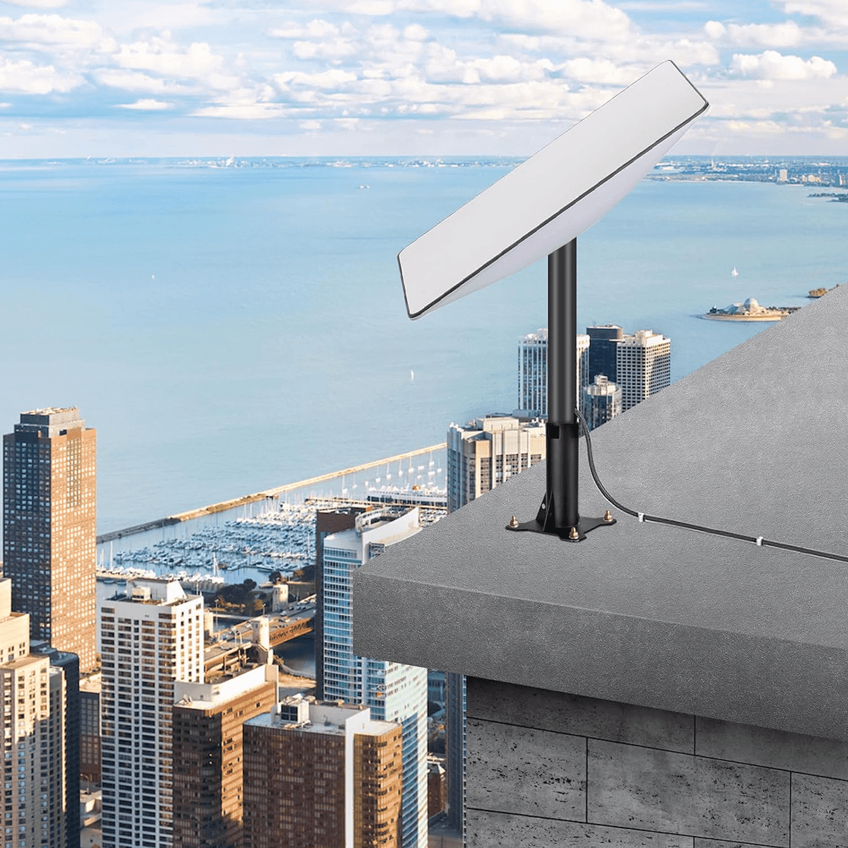 Heavy-Duty Carbon Steel Roof Mount for Starlink Gen 2 Dish thumbnail 4