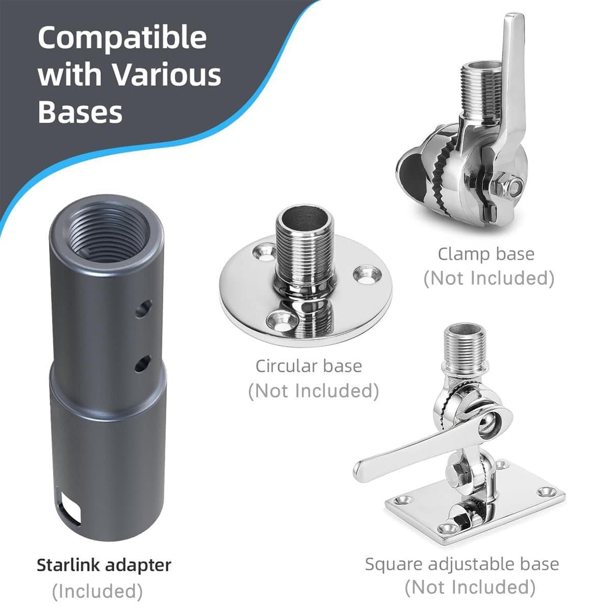 Aluminum Pipe Mount Adapter for Starlink Gen 2 Dish thumbnail 7