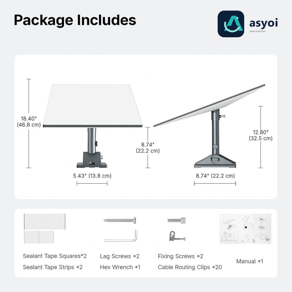 Starlink Gen 3 Roof Pivot Mount - 90掳 Tilt for Standard 4/4X thumbnail 8