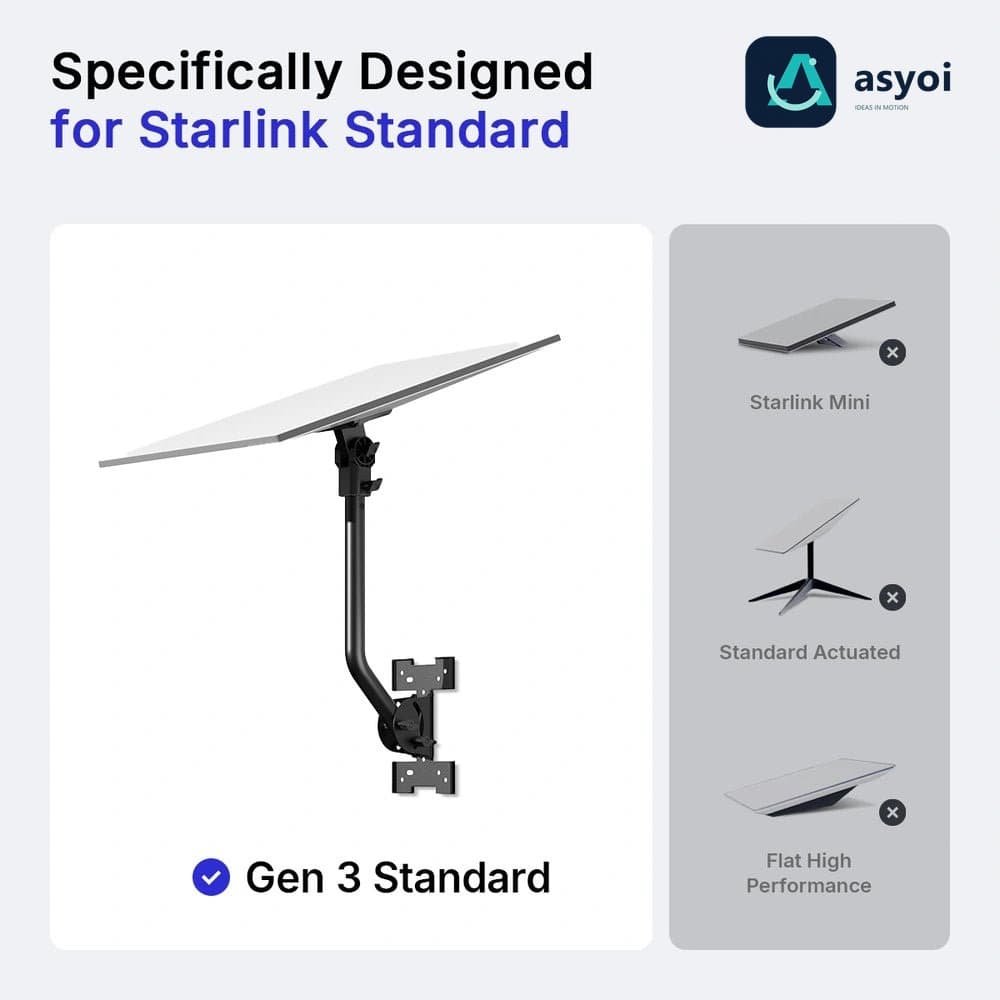 Starlink Gen 3 Mount - Roof & Wall for Standard 4/4X thumbnail 2