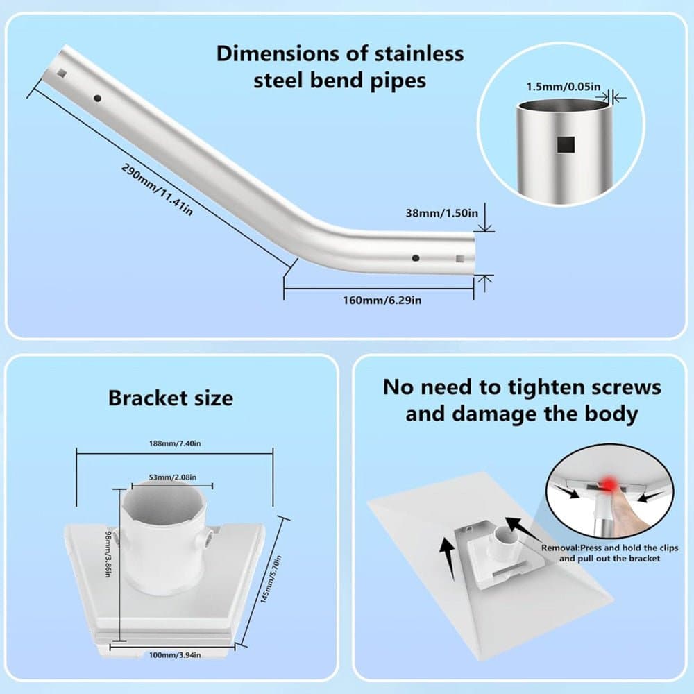 Starlink Gen 3 Adjustable Stainless Steel Mount Kit for Standard 4 / 4X thumbnail 4