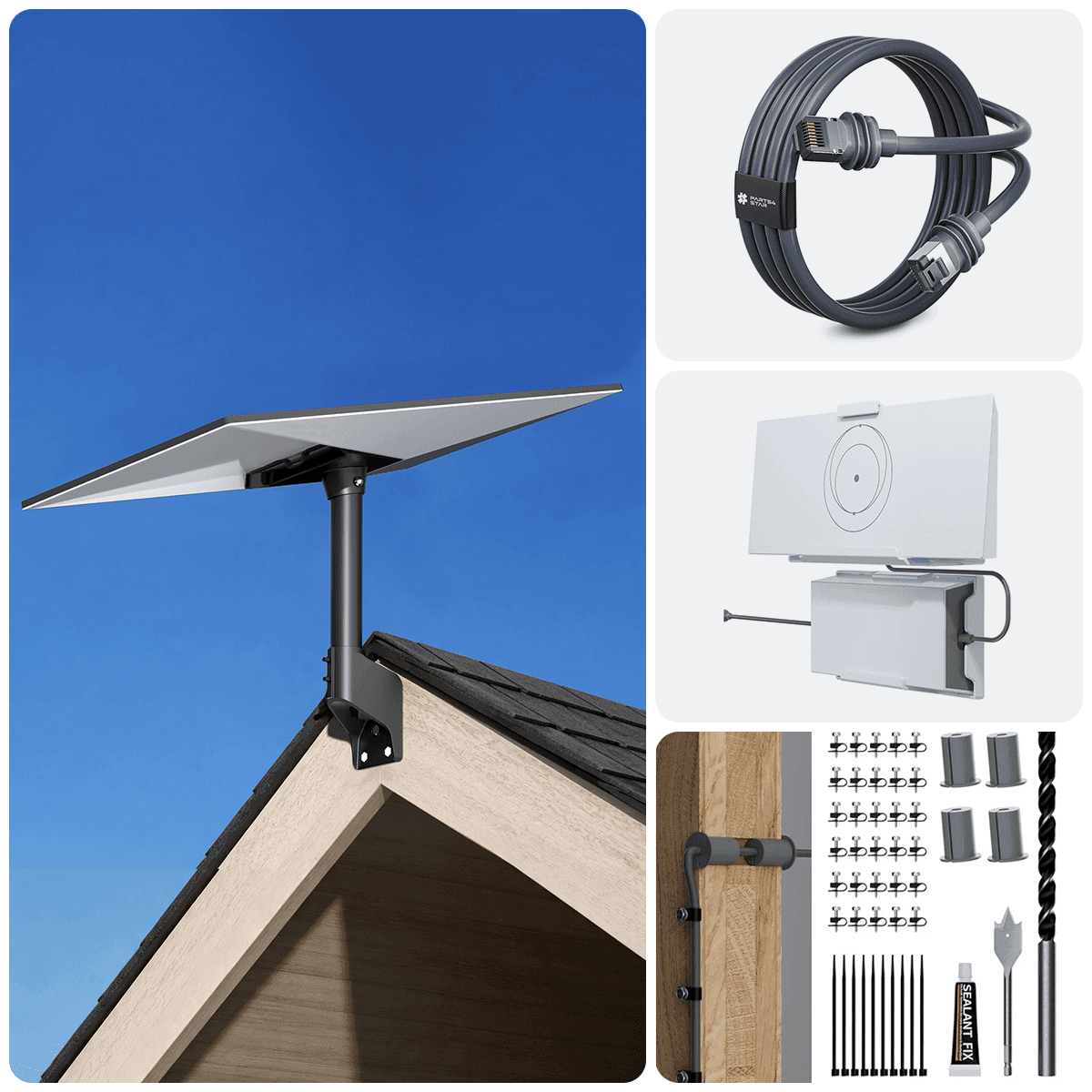 Starlink Gen 3 Wall & Roof Mount Kit 鈥?Full Install Bundle with Cable & Router Mount thumbnail 18