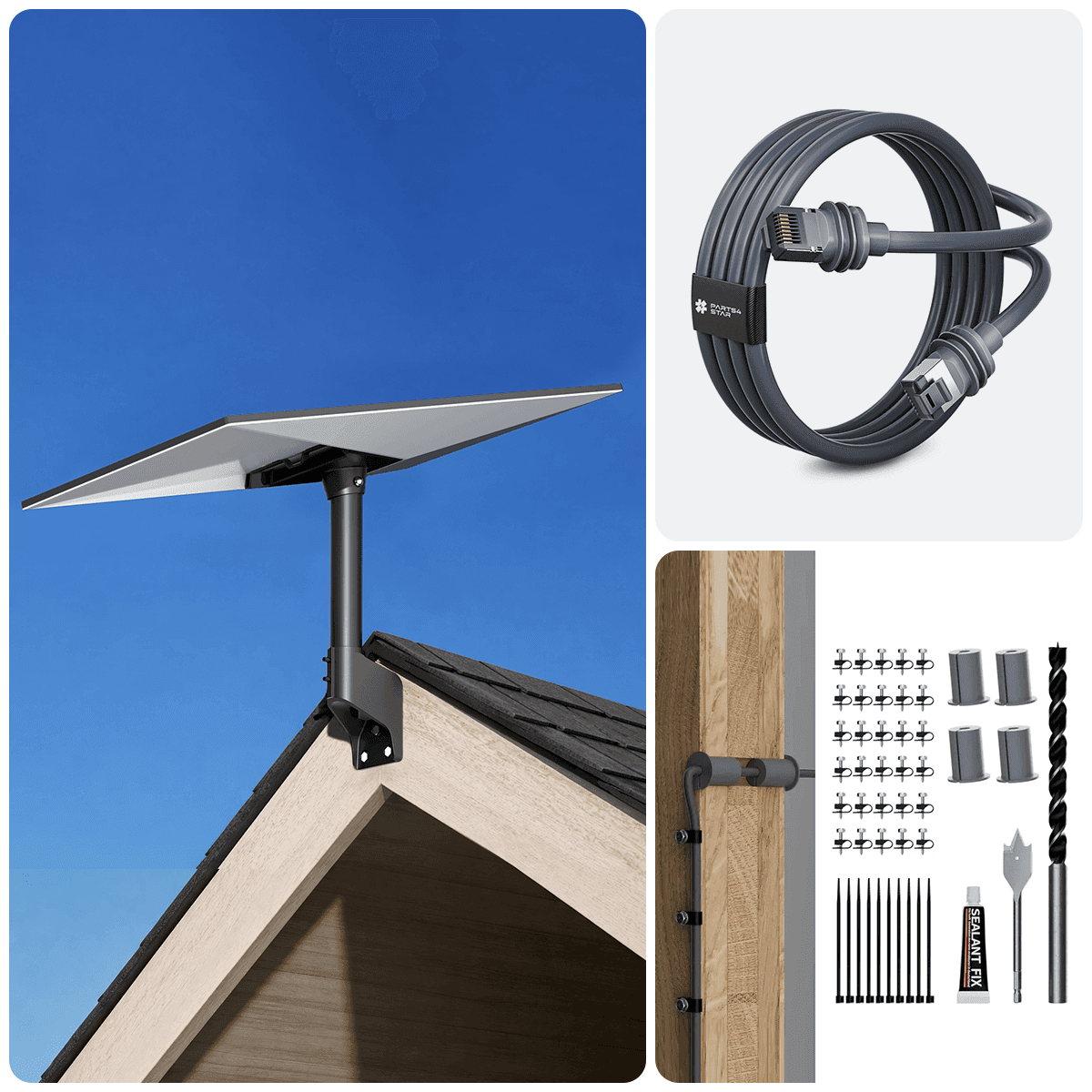 Starlink Gen 3 Wall & Roof Mount Kit 鈥?Full Install Bundle with Cable & Router Mount thumbnail 20