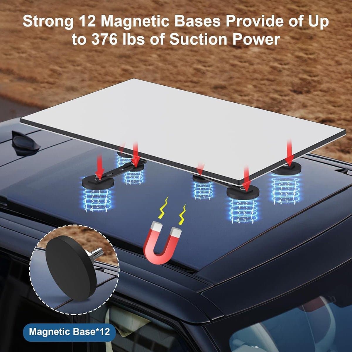 Starlink Gen 3 Adjustable Magnetic Car Mount Kit for Standard 4 / 4X thumbnail 4