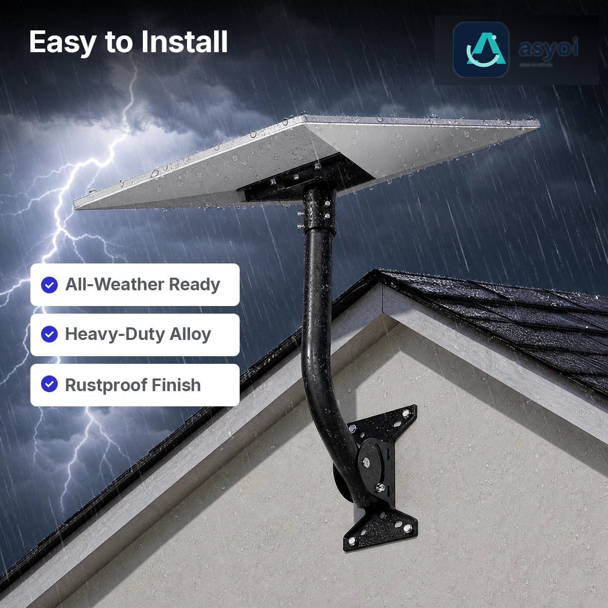 Starlink Gen 3 Adjustable Roof Wall Mount Kit for Standard 4 / 4X thumbnail 6