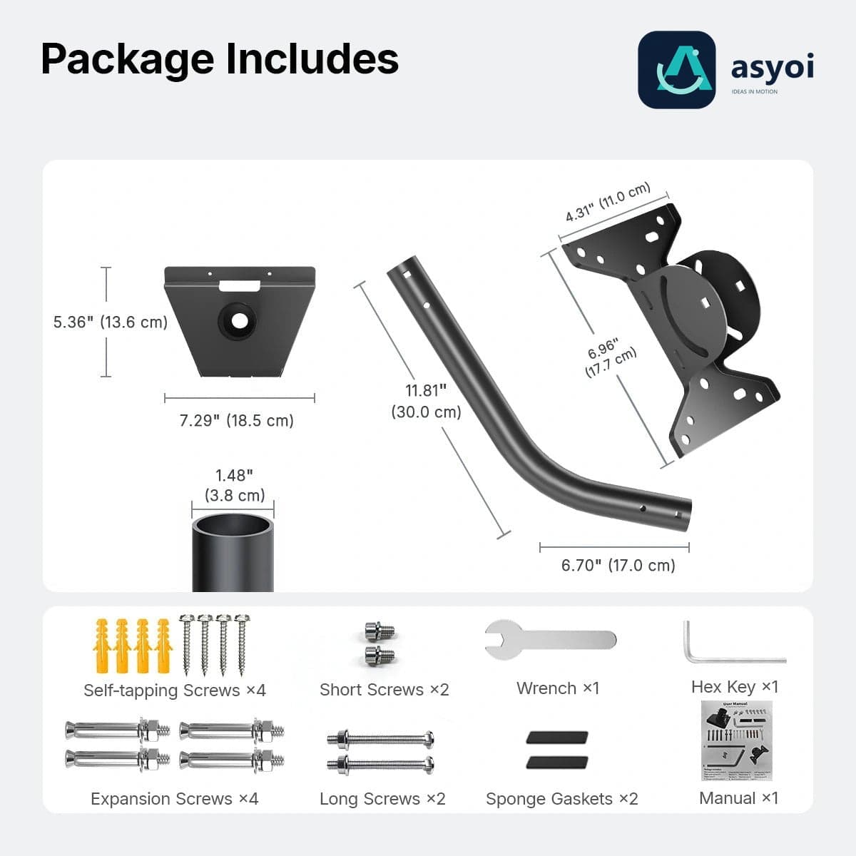 Starlink Gen 3 Adjustable Roof Wall Mount Kit for Standard 4 / 4X thumbnail 9