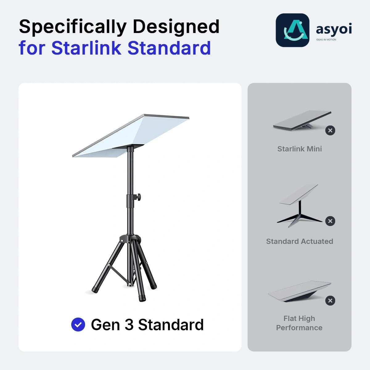 Starlink Gen 3 Portable Setup Kit 鈥?Tripod Mount & Travel Accessories Bundle thumbnail 2