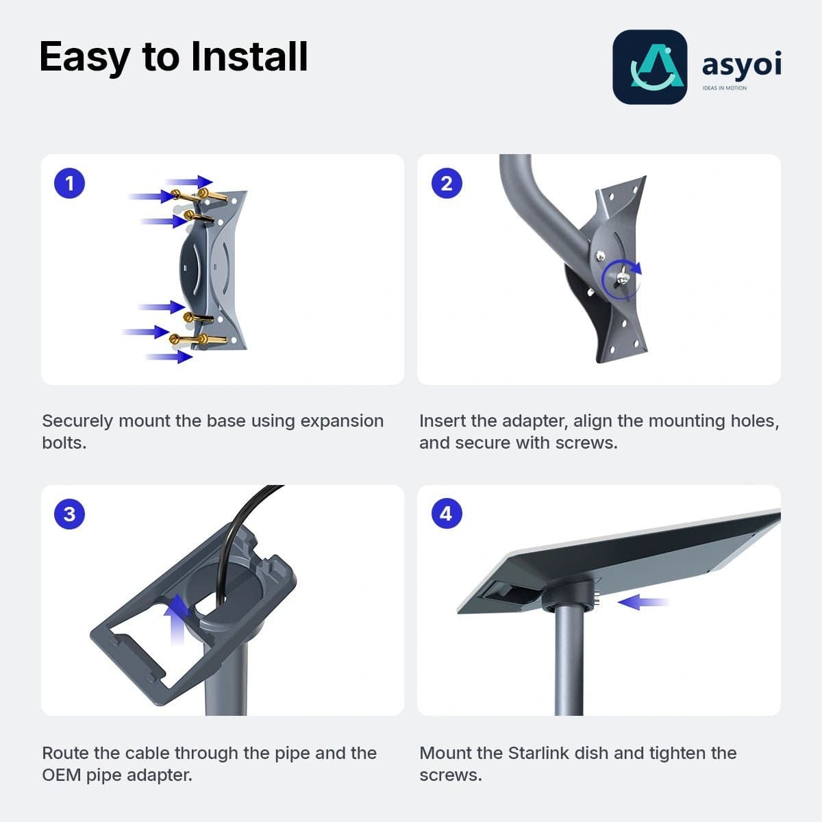 Starlink V5 Wall & Roof Mount Kit - Adjustable thumbnail 6