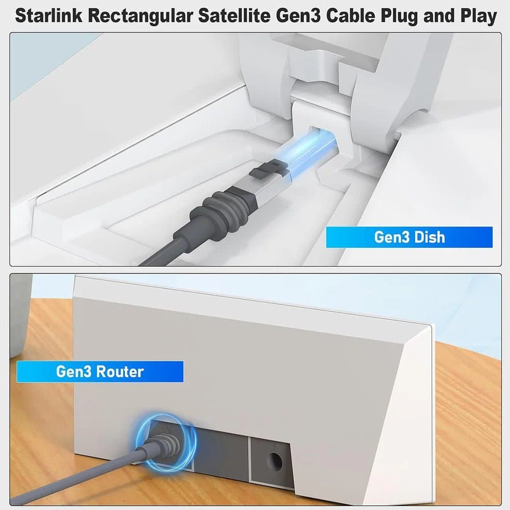 Starlink Standard 4/4X/Mini/V5 Extension Cable - 100FT Replacement for for Gen 3/V3/V4 thumbnail 2