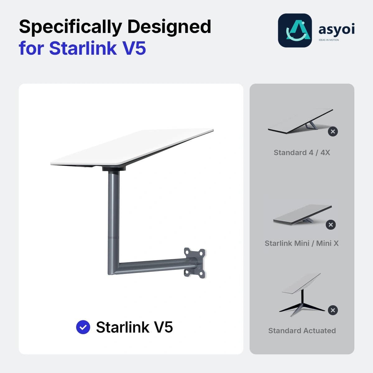 Starlink V5 Adjustable Wall Mount Kit - 13.19'' Long Extension Pole thumbnail 2