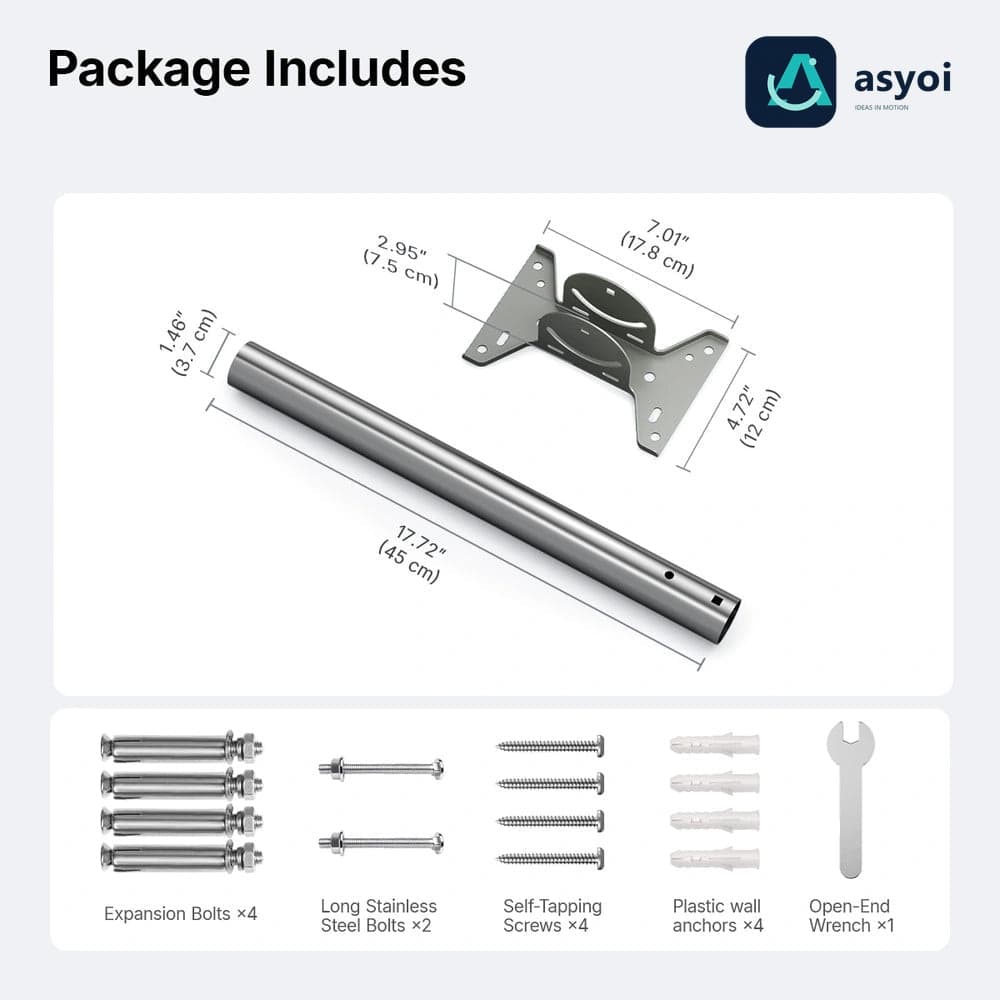 Starlink V5 Adjustable Roof Pole Mount Kit - Thickened Stainless-Steel thumbnail 8