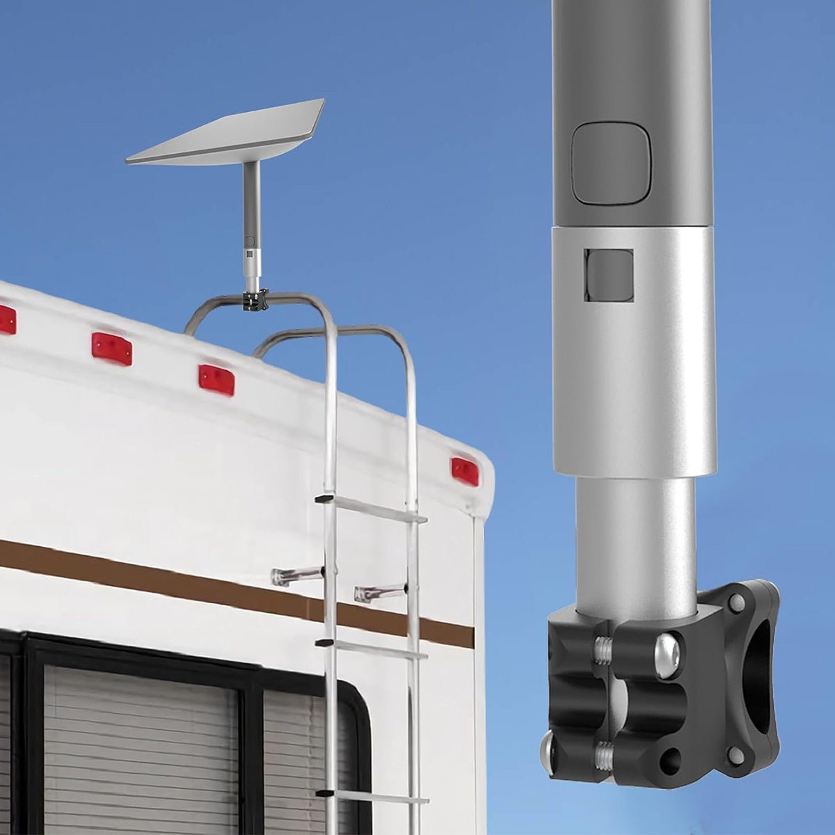 Alloy Starlink Mount with Pipe Adapter for Starlink Gen 2 — Gen 2