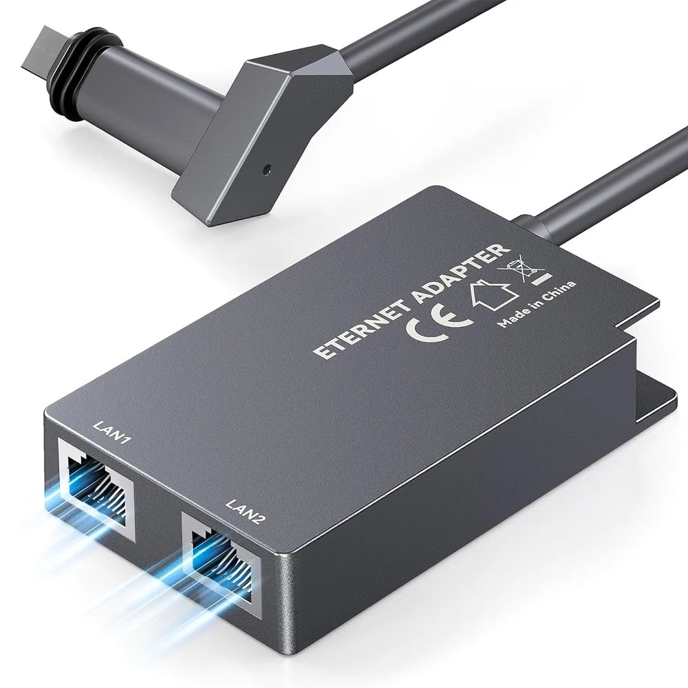 Dual-Port Ethernet Adapter for Starlink Gen 2 鈥?Dual RJ45 Wired Connections — Gen 2