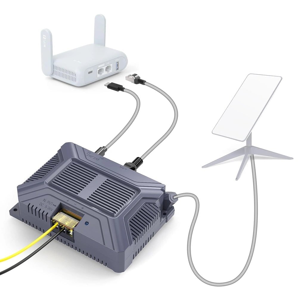 180W 5-in-1 GigE Passive PoE Injector with 9鈥?6V DC Step-Up Converter for Starlink Gen 2 — Gen 2