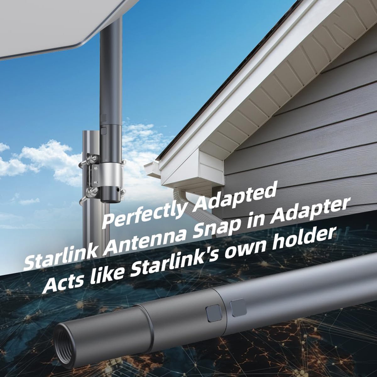 Aluminum Pipe Mount Adapter Dish for Starlink Gen 2 thumbnail 3