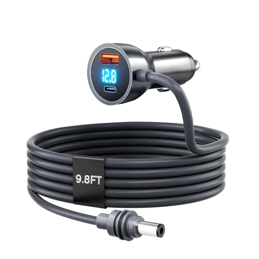 Cigarette Lighter Cable with Voltage Display for Starlink Mini