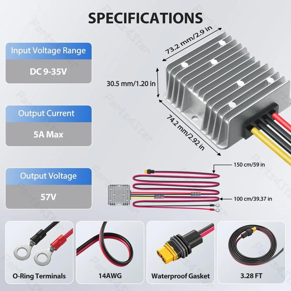 12V/24V to 57V DC Power Adapter for Starlink Performance Gen 3 thumbnail 5