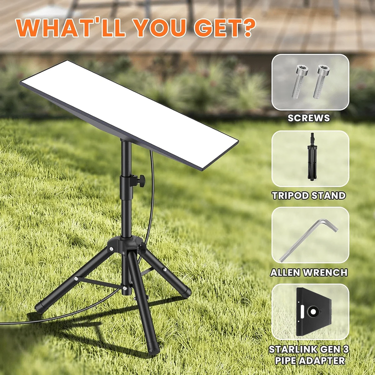 Adjustable Tripod Mount Kit for with Adapter for Starlink Standard 4/4X thumbnail 5