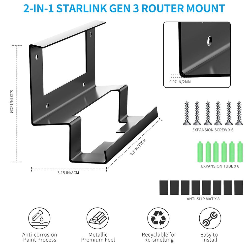 Metal Router & Power Supply Wall Mount for Starlink Standard 4/4X thumbnail 4