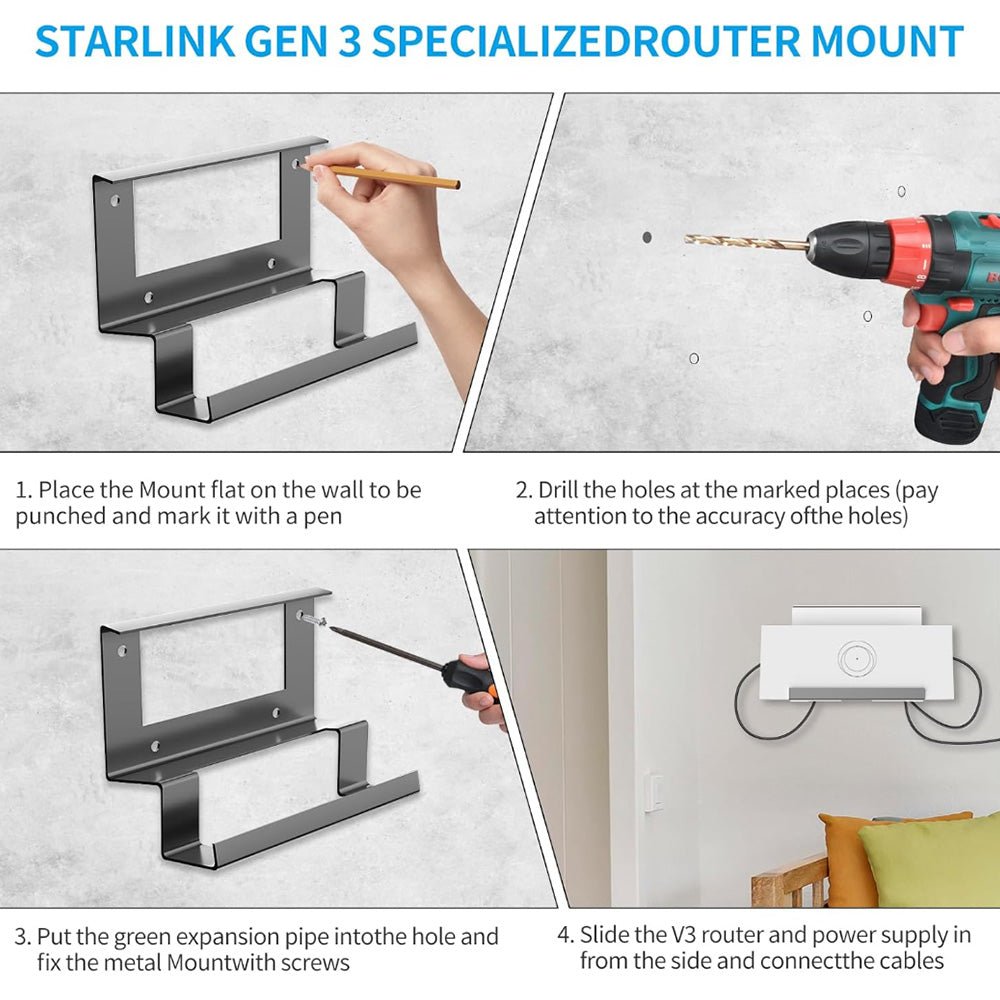 Metal Router & Power Supply Wall Mount for Starlink Standard 4/4X thumbnail 7