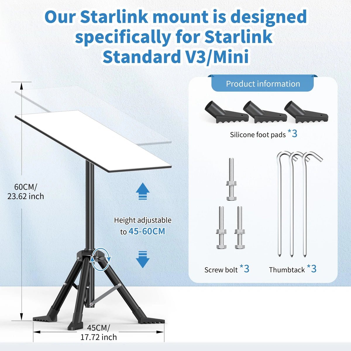 Tripod Mount for Starlink Standard 4/4X thumbnail 2