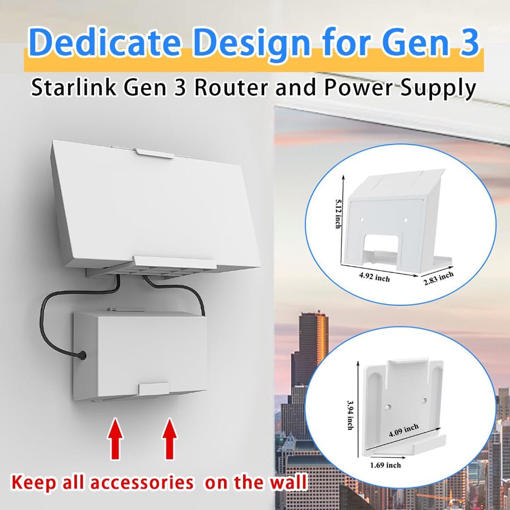Router Power Supply Wall Mount Kit for Starlink Standard 4/4X thumbnail 2