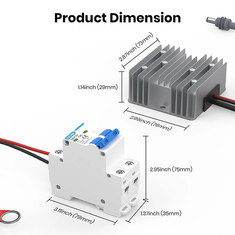 12V/24V to 57V Power Adapter with Switch for Starlink Standard 4/4X thumbnail 4