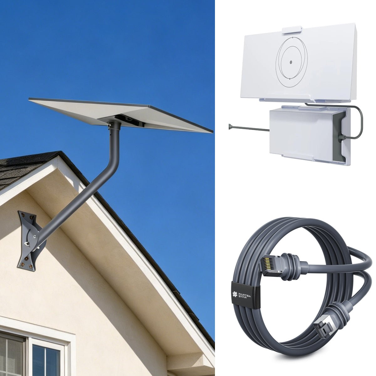 26" Adjustable Wall Mount Kit with Router & for Starlink Standard 4/4X thumbnail 11