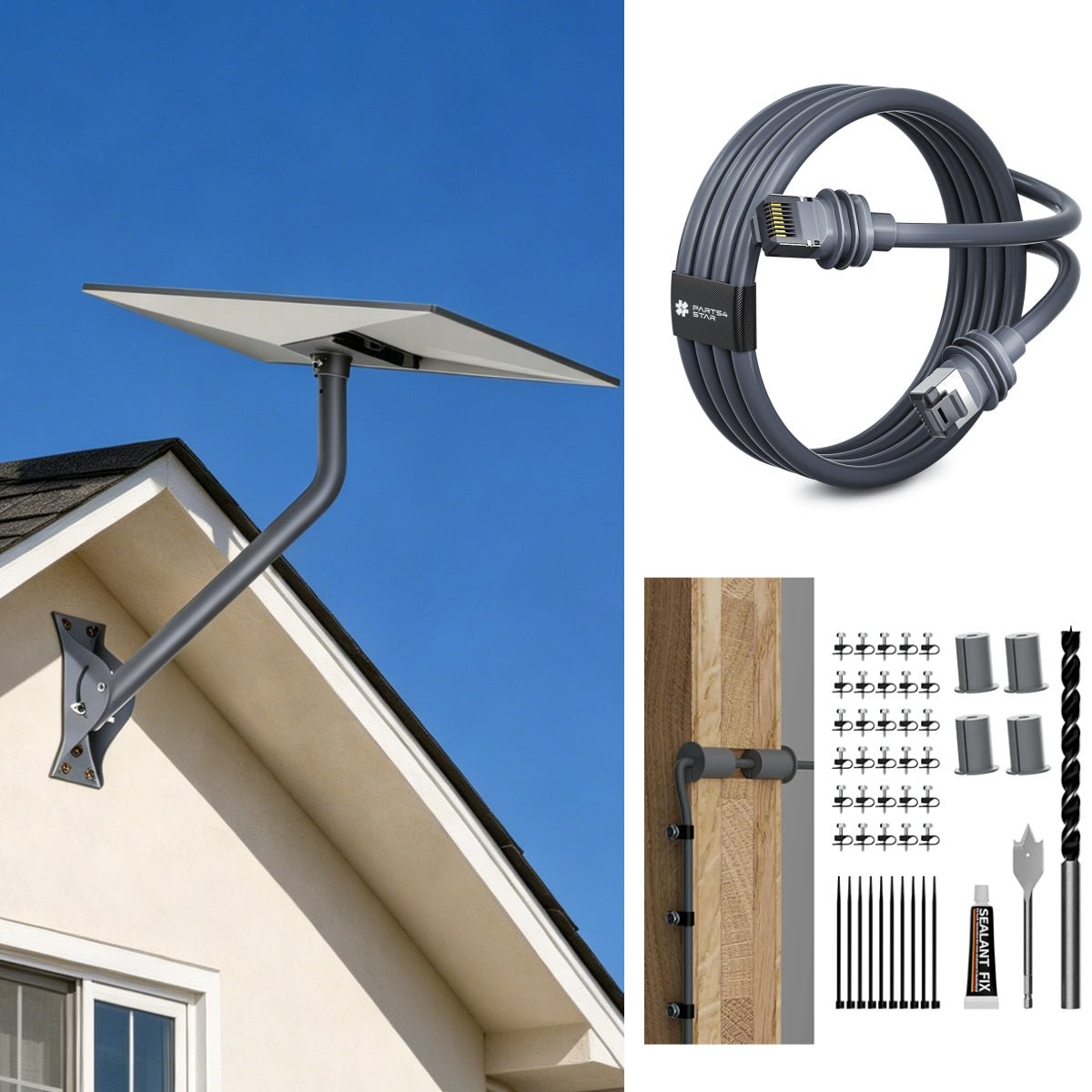 26" Adjustable Wall Mount Kit with Router & for Starlink Standard 4/4X thumbnail 13