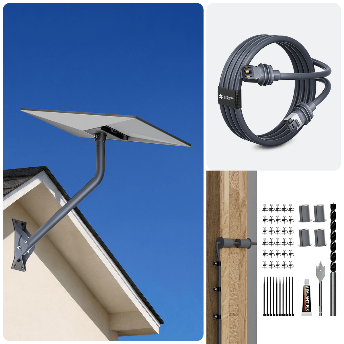 26" Adjustable Wall Mount Kit with Router & for Starlink Standard 4/4X thumbnail 20