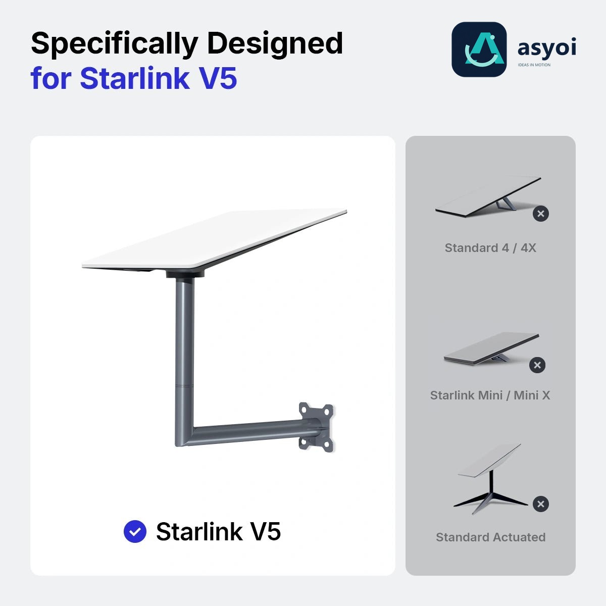 Adjustable Wall Mount Kit for Starlink V5 thumbnail 2