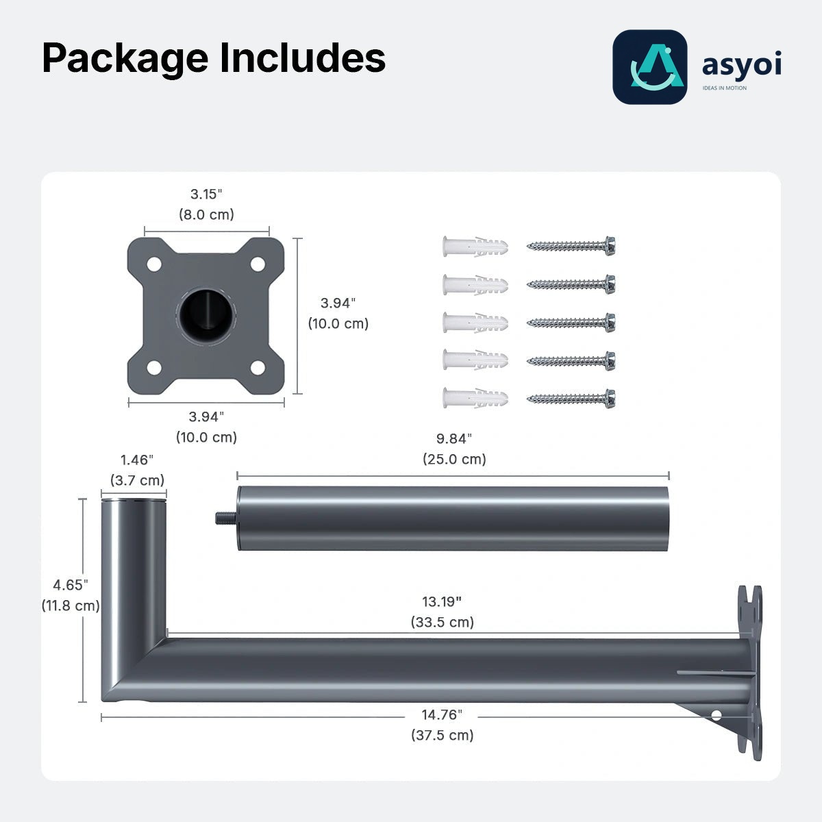 Adjustable Wall Mount Kit for Starlink V5 thumbnail 9